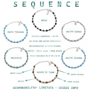 Alternative view of Bracciale Sequence | Aulite Azzurra | 4 mm