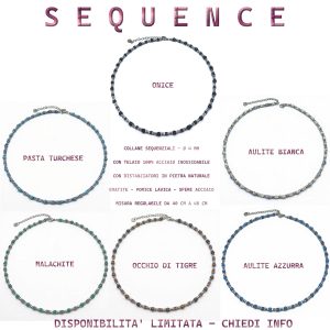 Alternative view of Collana Sequence | Aulite Azzurra | 4 mm