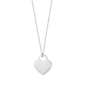 Collana con Ciondolo Cuore a Lucchetto | Acciaio Inossidabile | Personalizzato con Incisione Laser