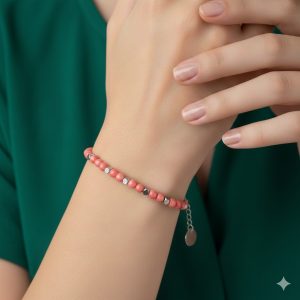 Alternative view of Bracciale Supreme | Rodocrosite | 4 mm