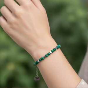 Alternative view of Bracciale Supreme | Malachite | 4 mm