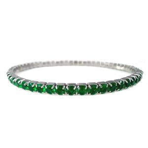 Alternative view of Bracciale Tennis Elasticizzato | Base Acciaio Inossidabile | Crystal Elements 2,5 mm | 8 Colori