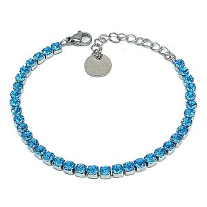 Bracciale Tennis | Steel Silver | Crystal Elements 3 mm | 12 Colori