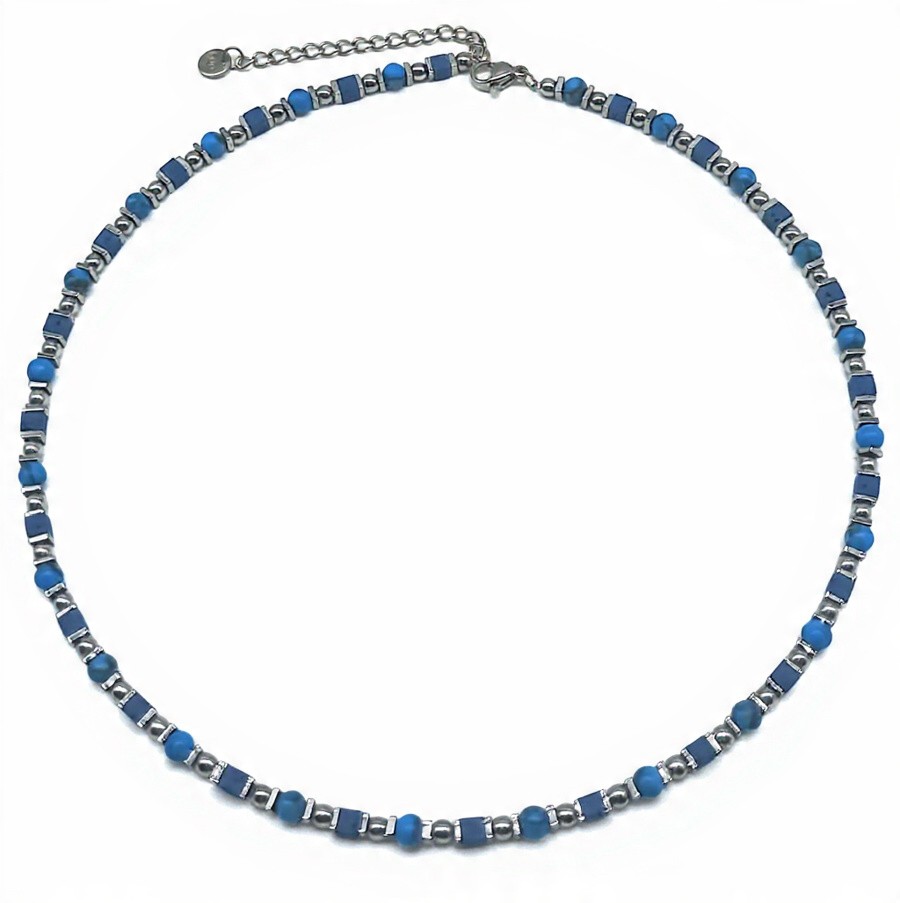 Collana Sequence | Aulite Azzurra | 4 mm