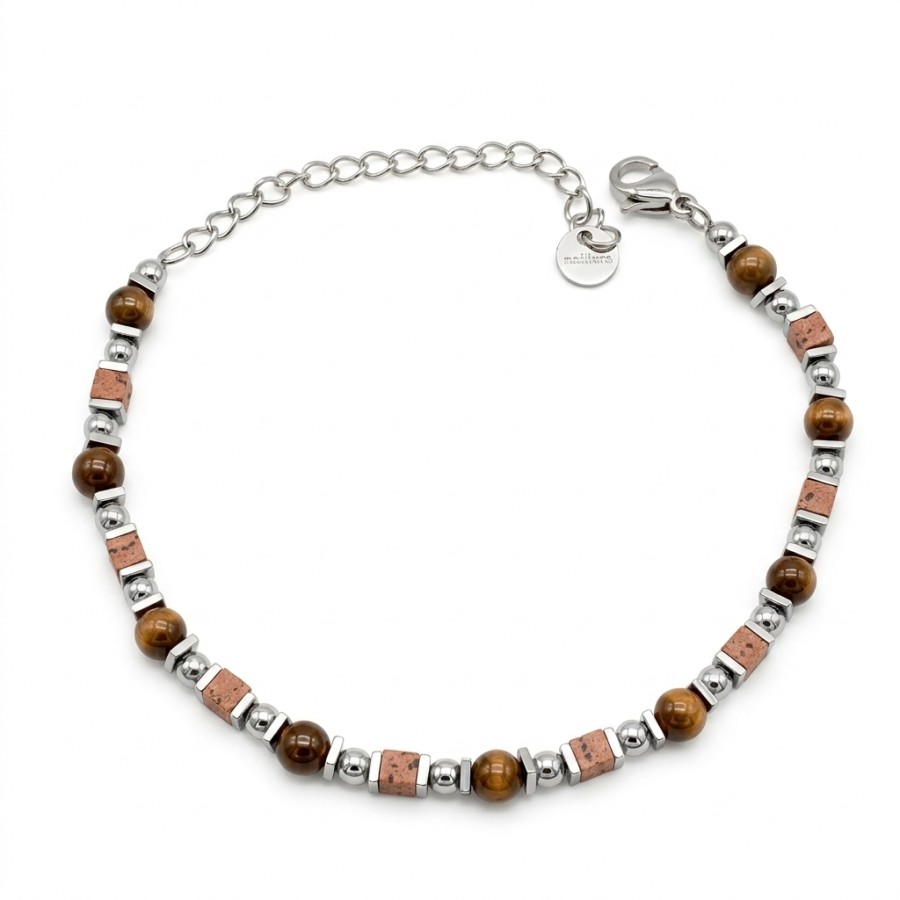 Bracciale Sequence | Occhio di Tigre | 4 mm
