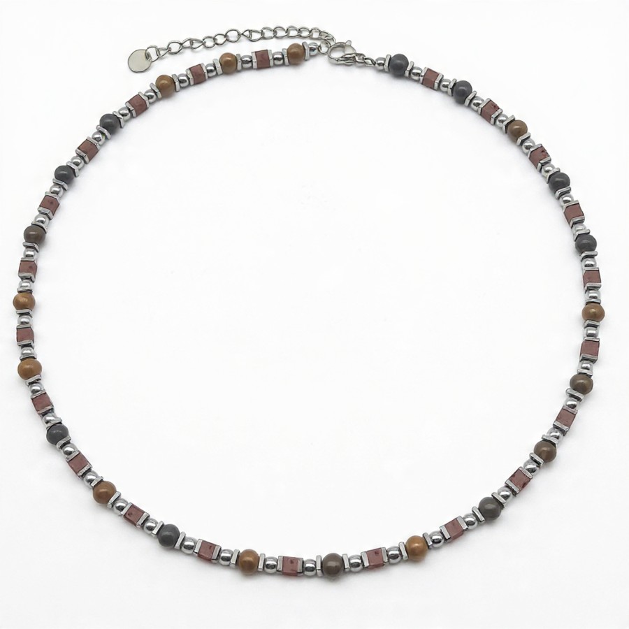Collana Sequence | Occhio di Tigre | 4 mm