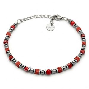 Bracciale Sequence | Diaspro Rossa | 4 mm