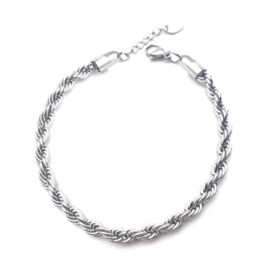Bracciale Torchon Unisex | Acciaio Inossidabile Silver - immagine 3