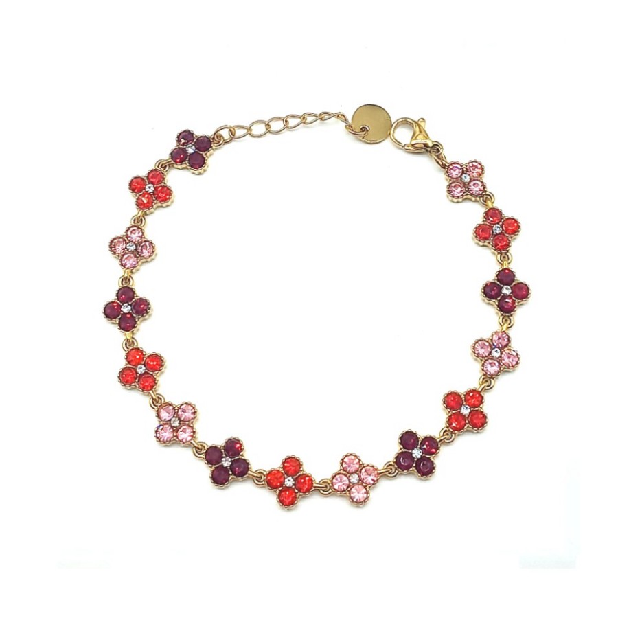Bracciale Must Flower | Base Acciaio Inossidabile | Crystal Elements in 5 Sequenze - immagine 5