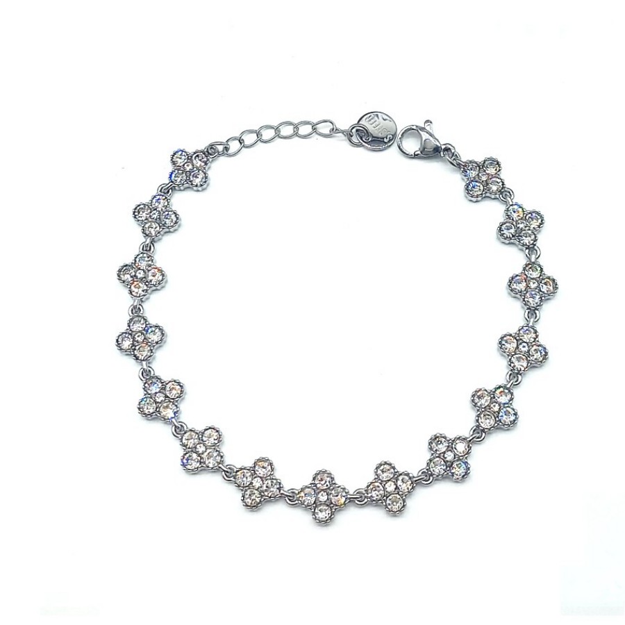 Bracciale Must Flower | Base Acciaio Inossidabile | Crystal Elements in 5 Sequenze - immagine 7