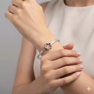 Alternative view of Bracciale Rigid Penta | Acciaio Inossidabile | Apri & Chiudi a Molla