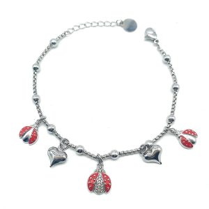 Bracciale Coccinella Hearts | Acciaio Inossidabile